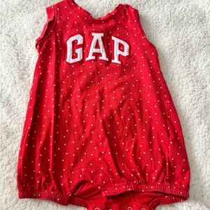 GAP Red and White Baby Romper
